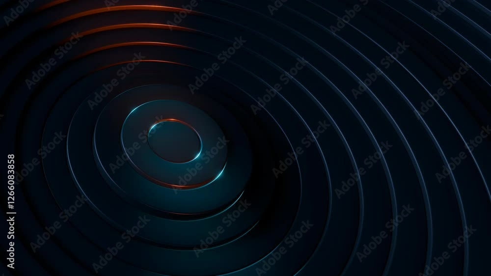 abstract futuristic background animation of dark blue 3d rings wave motion with glowing colorful lights, 4k seamless corporate background loop abstract futuristic background animation of dark blue 3d rings wave motion with glowing colorful lights, 4k seamless corporate background loop