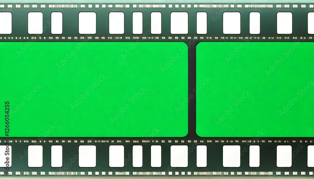flat Green screen film strip flat Green screen film strip