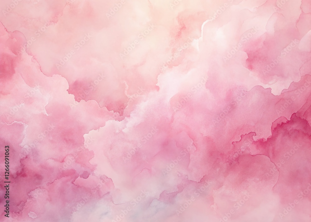 Fototapeta premium Soft Pink Watercolor Background: Fluid Gradient Texture for Design