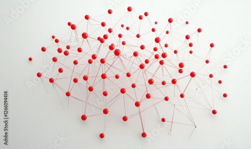 3d illustration connecting people on the internet, social network connection