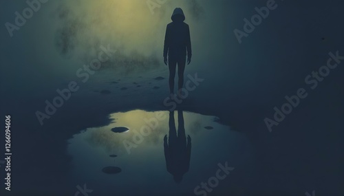 Concept image of anxiety and negative emotion. Boundary between life and death. Suicidal thoughts and desire to die