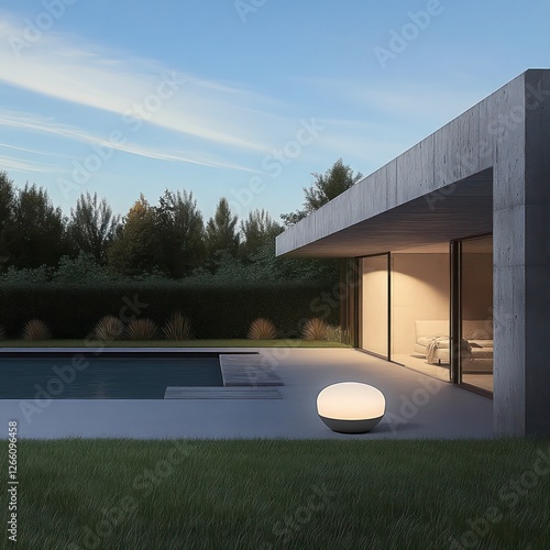 A stunning luxury building with sleek glass walls reflecting the blue sky, showcasing modern architecture with elegant exteriors, clean lines, and sophisticated design