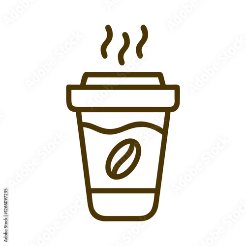 Coffee culture steaming takeaway cup icon