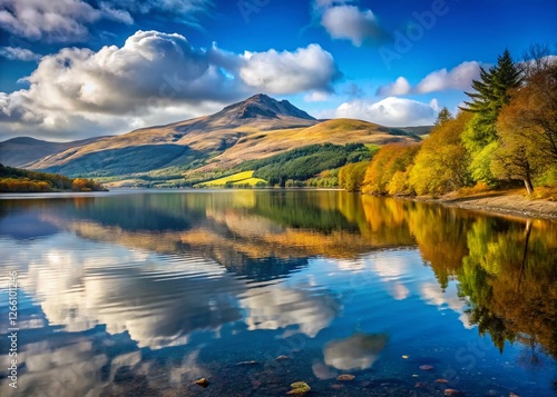 Stunning Loch Tay Landscape: Ben Lawers Mountain View, Scotland photo