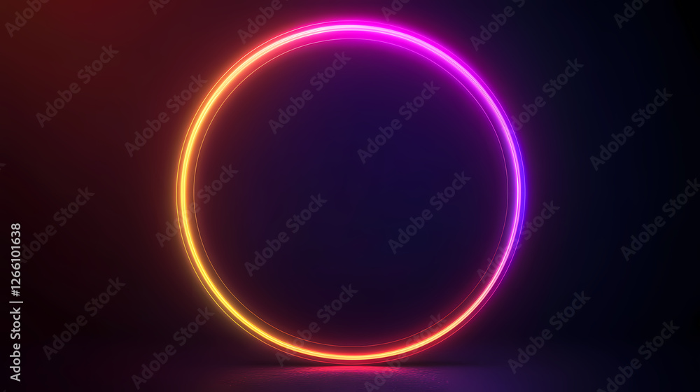 Glowing Colorful Ring in Modern Style Glowing Colorful Ring in Modern Style