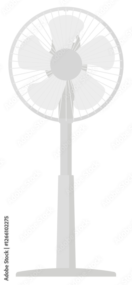 Obraz premium 扇風機のベクターイラスト シンプル