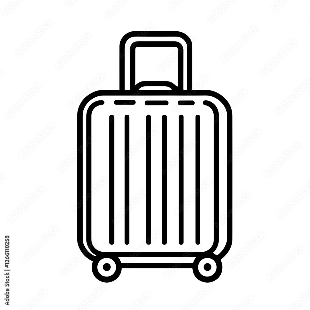 Stylish suitcase on a white background Stylish suitcase on a white background