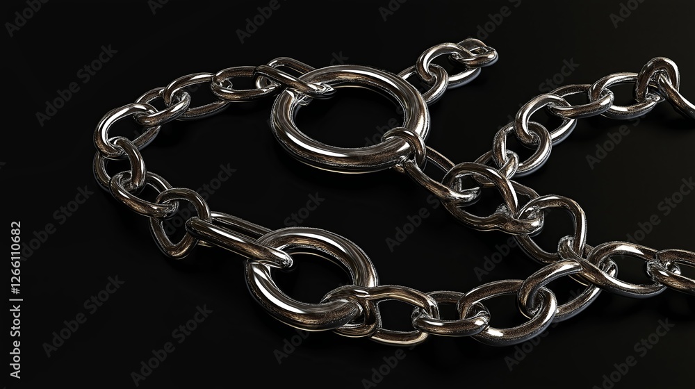 Obraz premium heart shaped chain