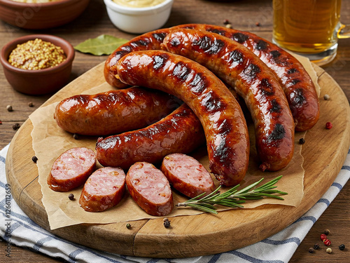 Kranjska Klobasa is a type of smoked sausage from Slovenia. It is made from pork and seasoned with salt, pepper, and garlic.