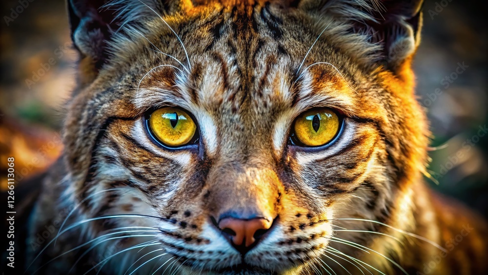 Surreal Close-Up: Bobcat's Intense Golden Eyes - Wildlife Photography Surreal Close-Up: Bobcat's Intense Golden Eyes - Wildlife Photography