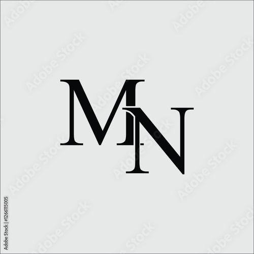 Initial Letter MN logo Design Outstanding Creative Modern Symbol  Sign