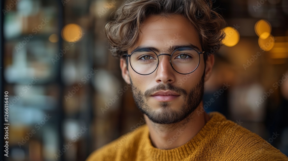 young handsome man wearing eyeglasses young handsome man wearing eyeglasses
