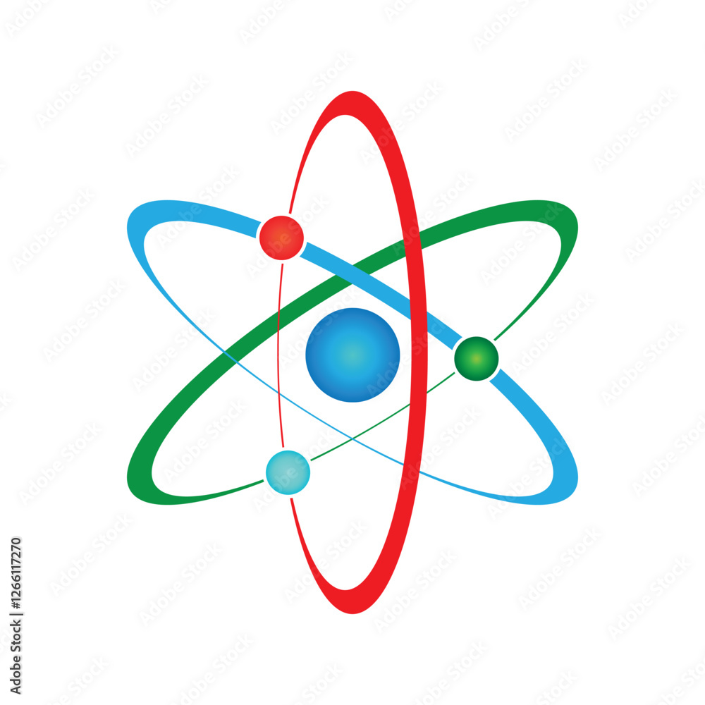 atom icon illustration design template atom icon illustration design template
