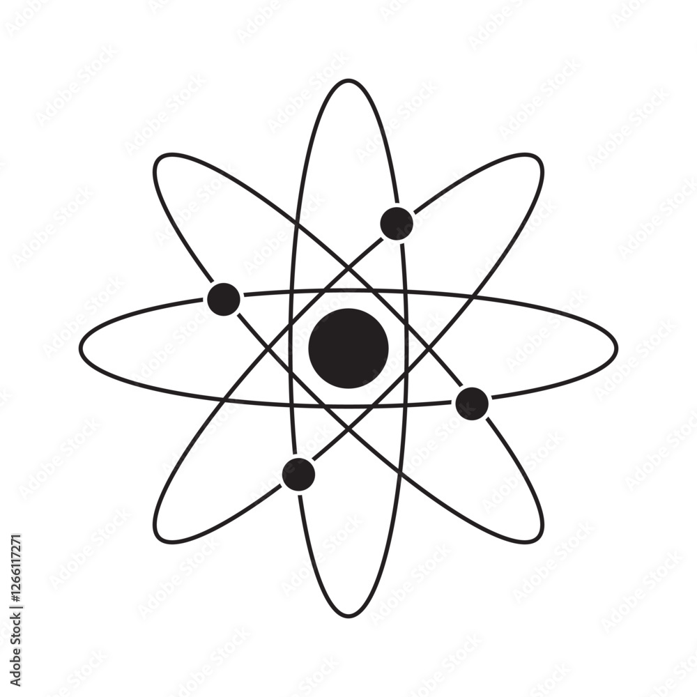 atom icon illustration design template atom icon illustration design template