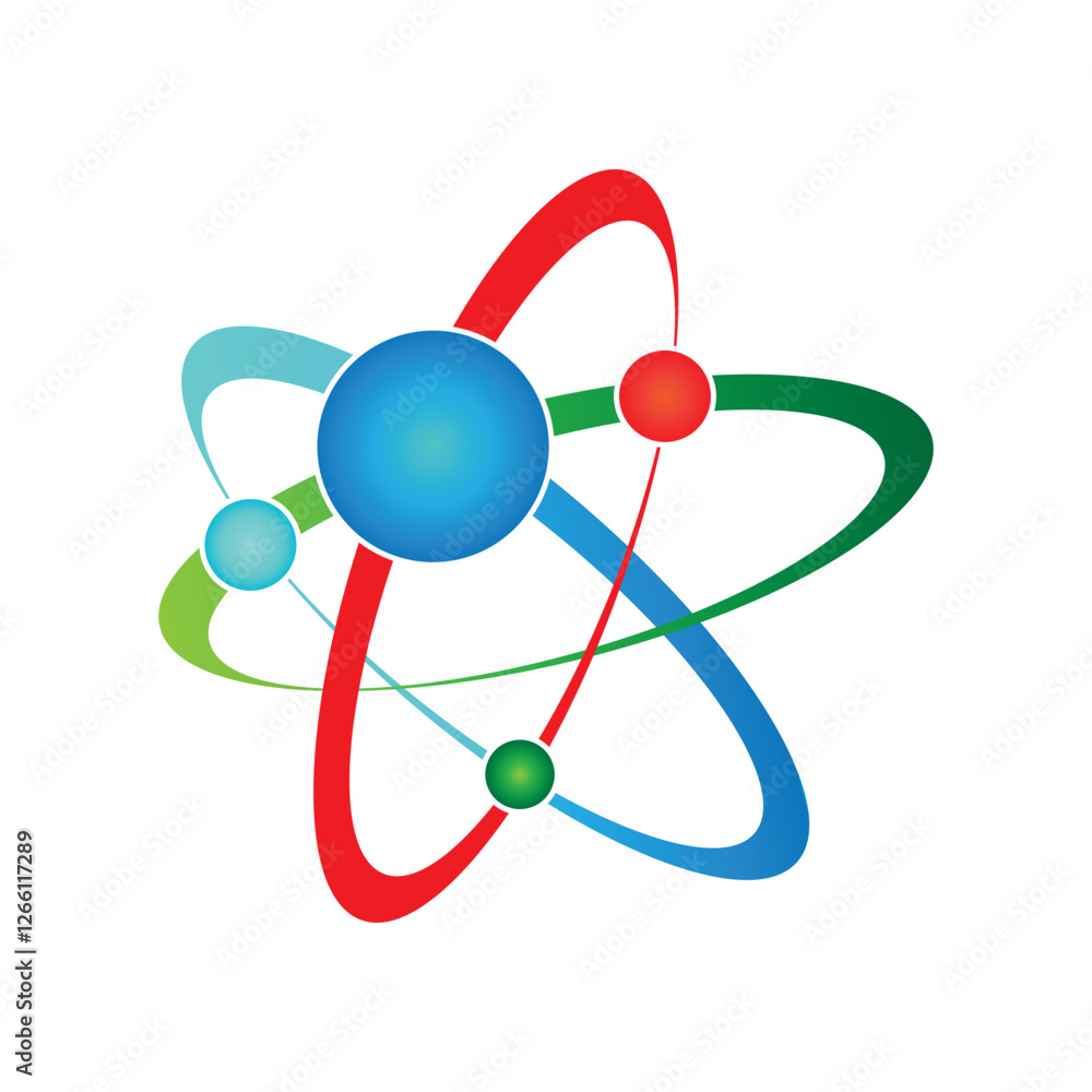 atom icon illustration design template atom icon illustration design template