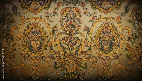 old vintage antique heraldic pattern texture