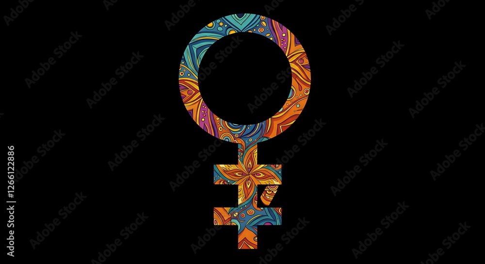 Female Symbol Ornate Design Abstract Art Graphic Design Female Symbol Ornate Design Abstract Art Graphic Design