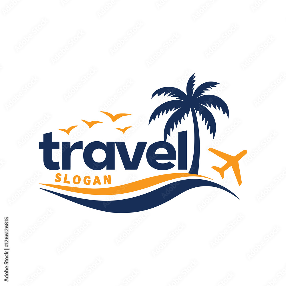 Naklejka premium Travel logo design 