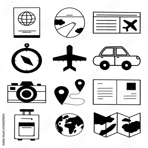 travel and transport icons