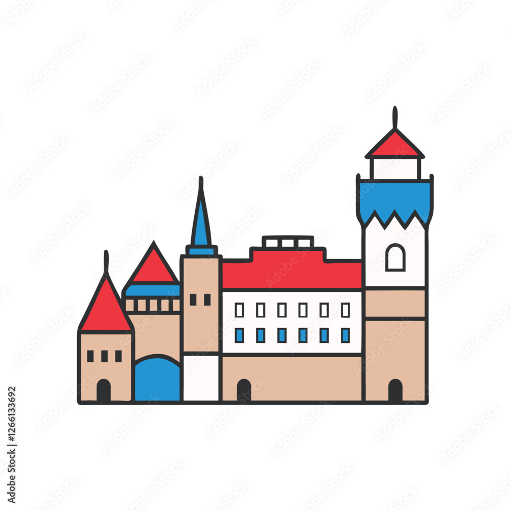 Obraz premium Luxembourg castle flat