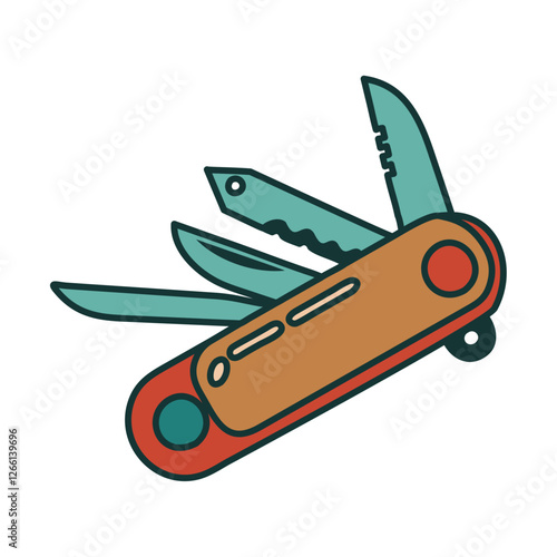 Camping gear multitool icon