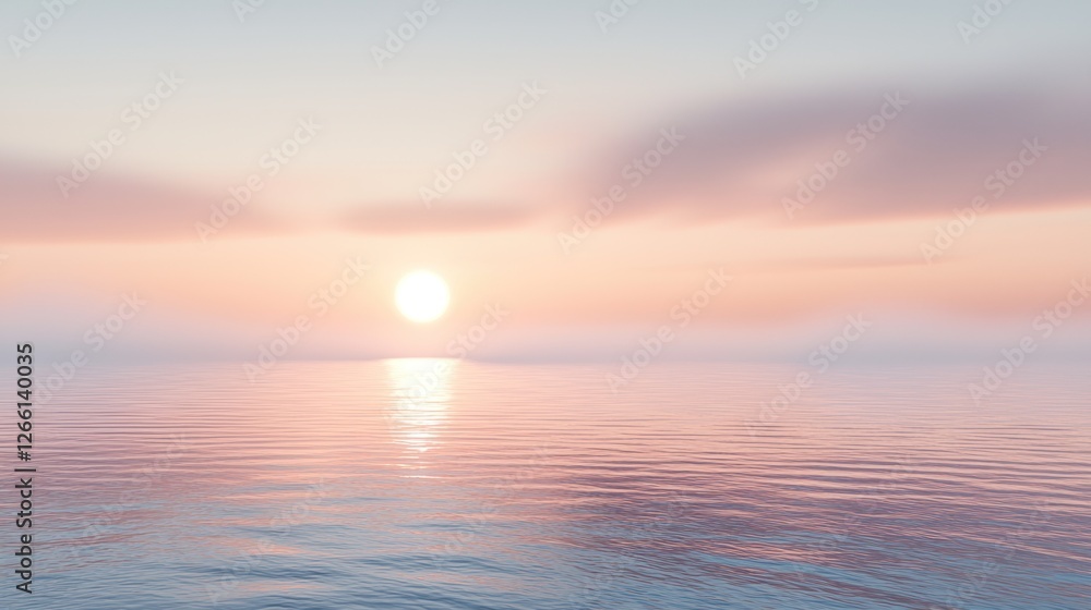 Serene Sunset Over Calm Ocean Waters Serene Sunset Over Calm Ocean Waters