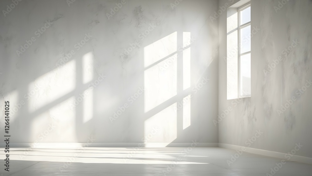 Gray wall in an empty room with concrete floor Gray wall in an empty room with concrete floor