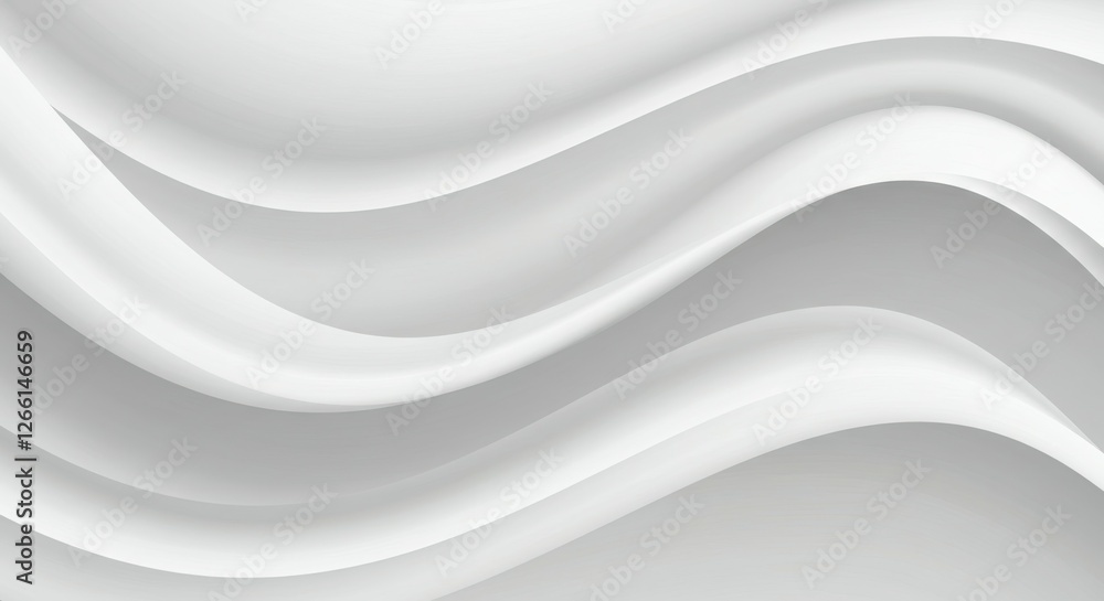 White waves, abstract curves, minimalist design, soft gradients, flowing lines, clean aesthetic, monochromatic pattern, smooth texture, organic shapes, fluid motion, subtle shadows, undulating surface White waves, abstract curves, minimalist design, soft gradients, flowing lines, clean aesthetic, monochromatic pattern, smooth texture, organic shapes, fluid motion, subtle shadows, undulating surface