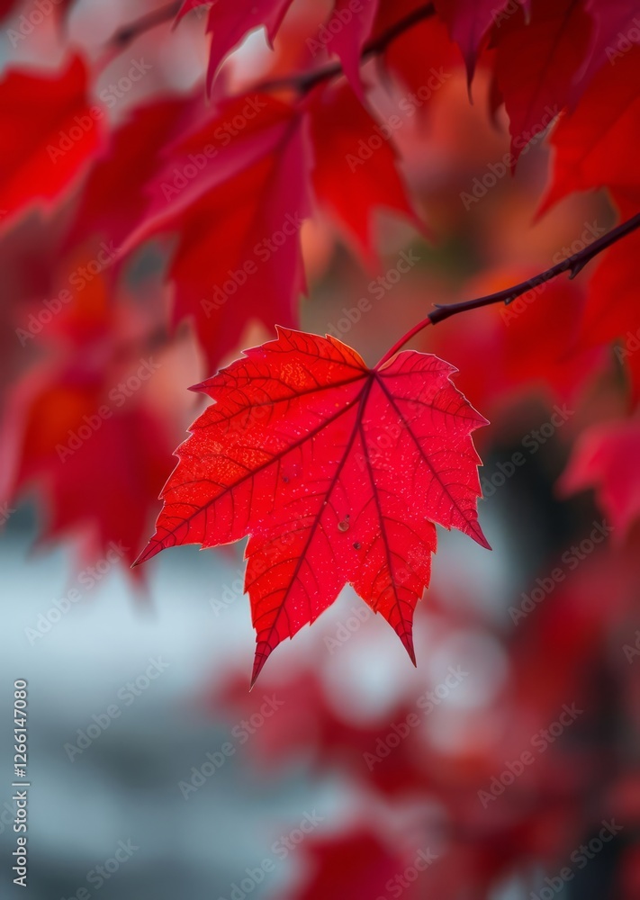 Autumn red ripe leaf background bokeh red bokeh abstract background glow design light texture effect sparkle Autumn red ripe leaf background bokeh red bokeh abstract background glow design light texture effect sparkle