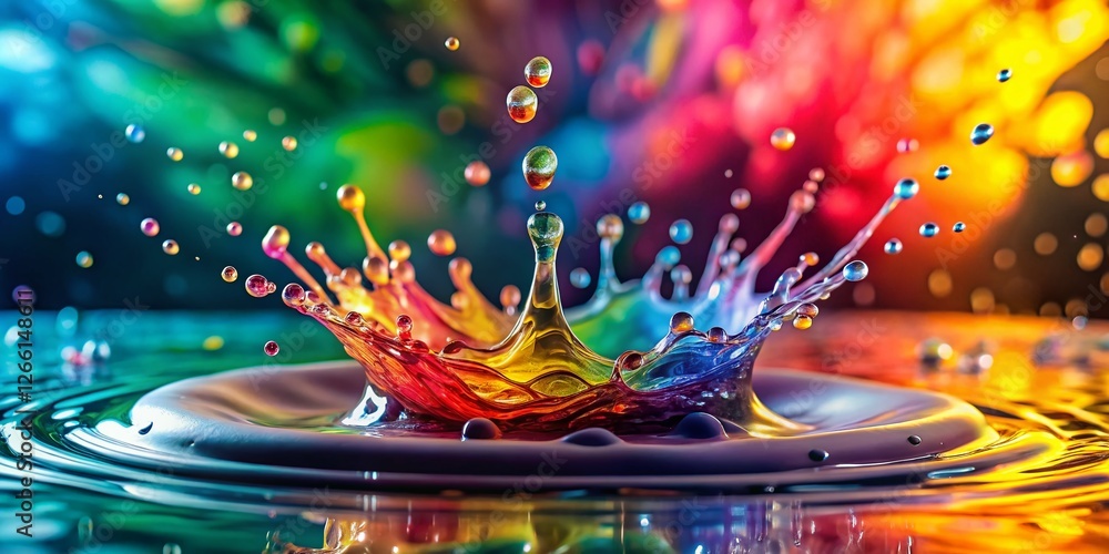 Vibrant Watercolor Splash and Drops: Artistic Texture Background Vibrant Watercolor Splash and Drops: Artistic Texture Background