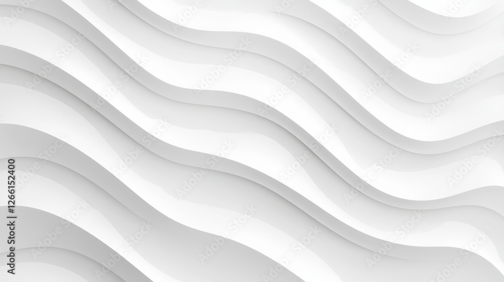Obraz premium This image features a smooth, flowing design with elegant white waves, creating an abstract and modern aesthetic suitable for various uses.