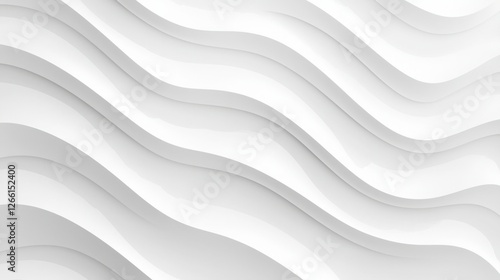 Wallpaper Mural This image features a smooth, flowing design with elegant white waves, creating an abstract and modern aesthetic suitable for various uses. Torontodigital.ca
