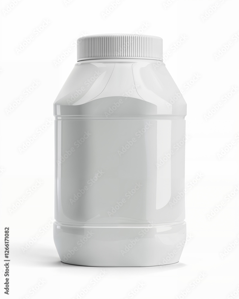 Large white plastic container typically used for storing liquid products Large white plastic container typically used for storing liquid products