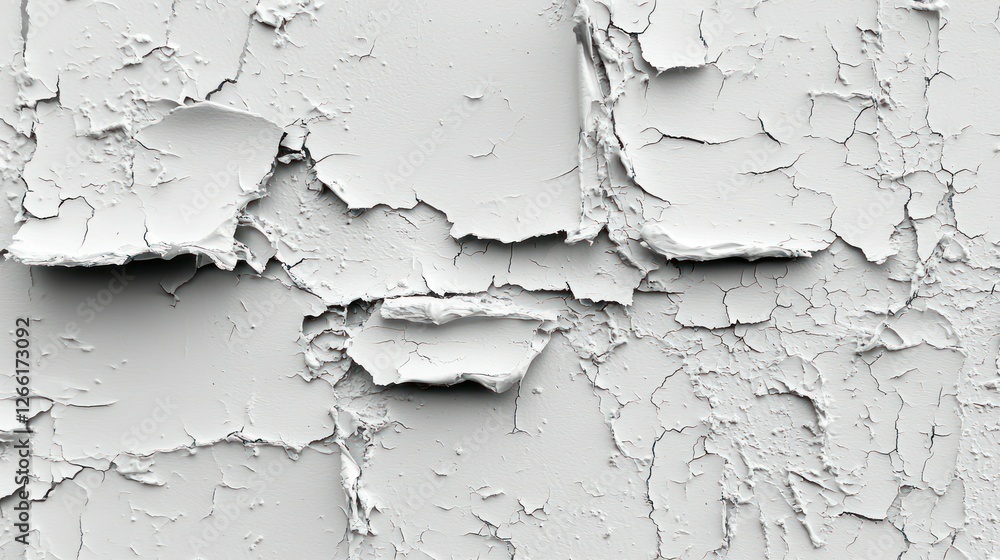 Fototapeta premium Wall paint peeling off shows aged textures, perfect for background or art use