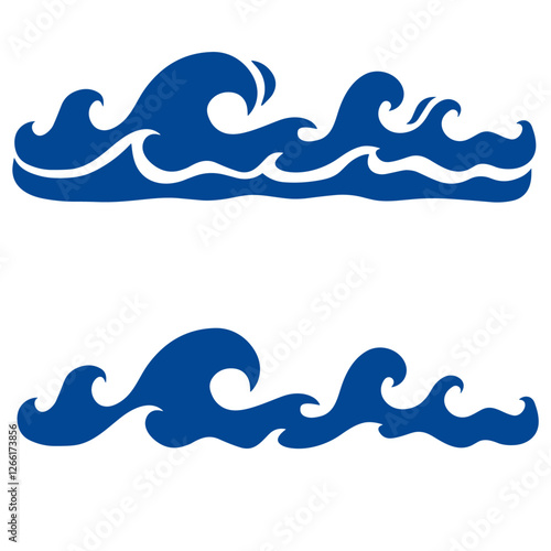 wave beach sea vector art