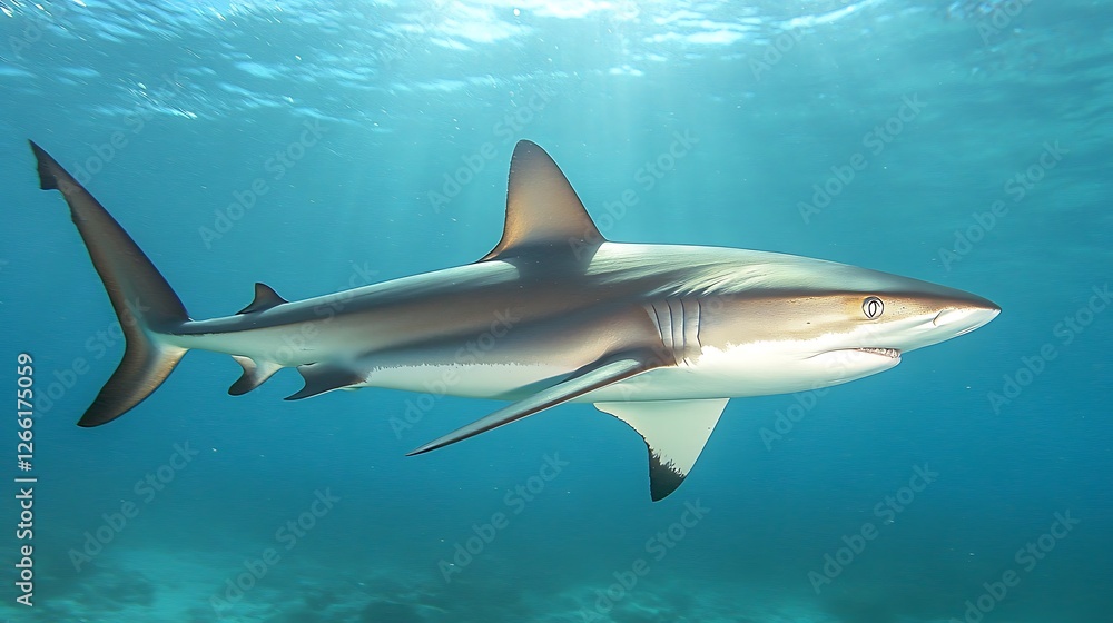 Graceful Blacktip Reef Shark Underwater Graceful Blacktip Reef Shark Underwater