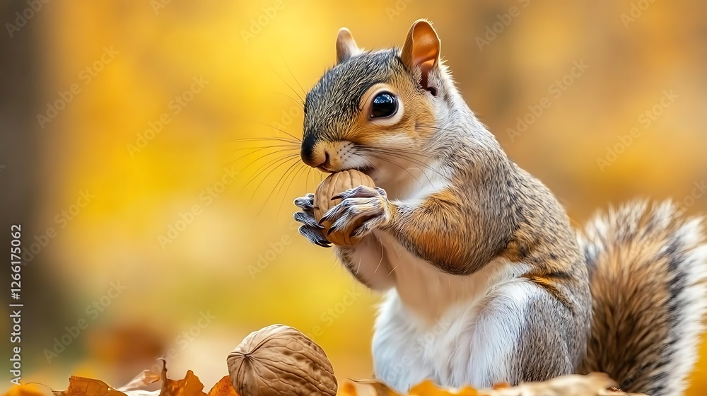 Adorable Squirrel Enjoying Autumn's Bounty Adorable Squirrel Enjoying Autumn's Bounty