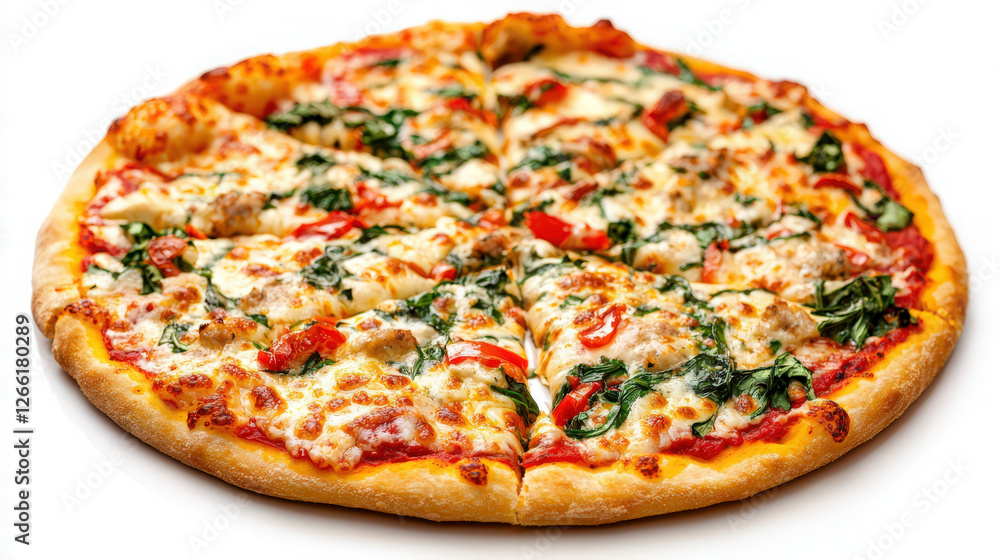 Delicious Pizza with Crispy Crust and Toppings Delicious Pizza with Crispy Crust and Toppings