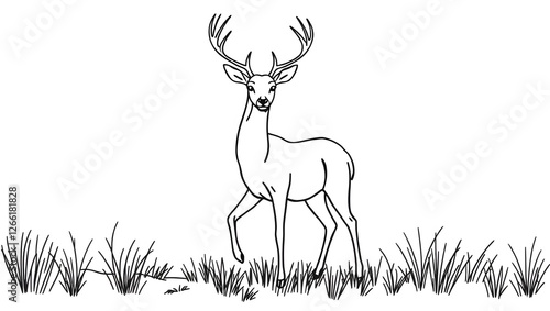 Wallpaper Mural black and white deer pictures for coloring Torontodigital.ca