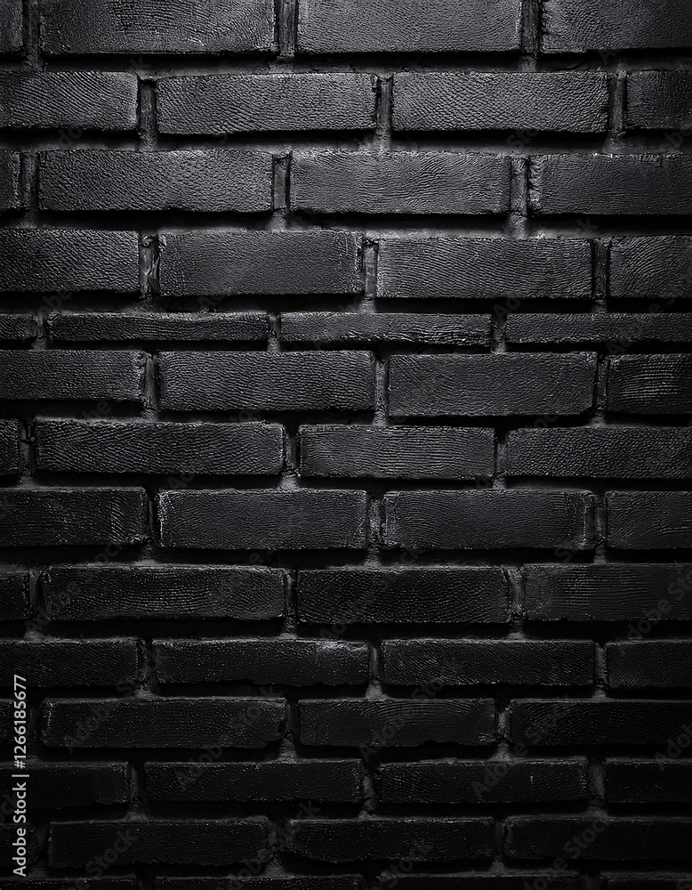 A dark, textured brick wall with subtle lighting highlights the rough surface and uneven brick arrangement, creating a moody and atmospheric backdrop Generative AI A dark, textured brick wall with subtle lighting highlights the rough surface and uneven brick arrangement, creating a moody and atmospheric backdrop Generative AI