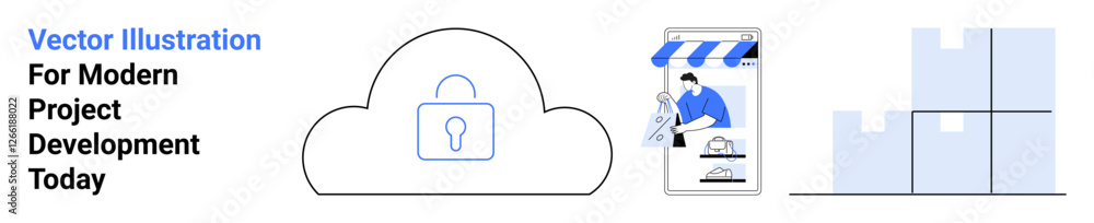 Secure cloud storage, e-commerce storefront design, and warehouse logistics visualization. Ideal for technology, e-commerce, supply chain, digital marketing, business planning, cybersecurity Secure cloud storage, e-commerce storefront design, and warehouse logistics visualization. Ideal for technology, e-commerce, supply chain, digital marketing, business planning, cybersecurity