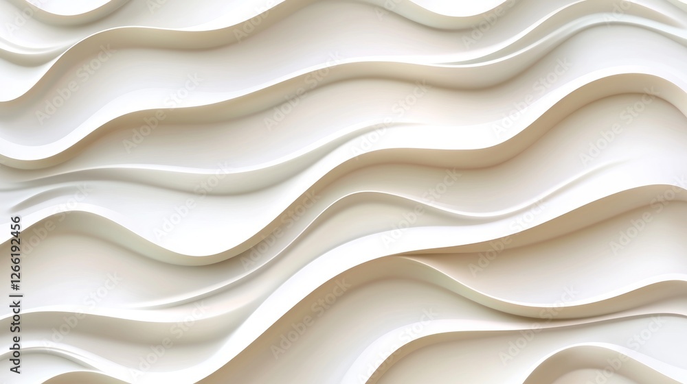 Obraz premium Abstract wavy architectural surface, interior design, elegant backdrop