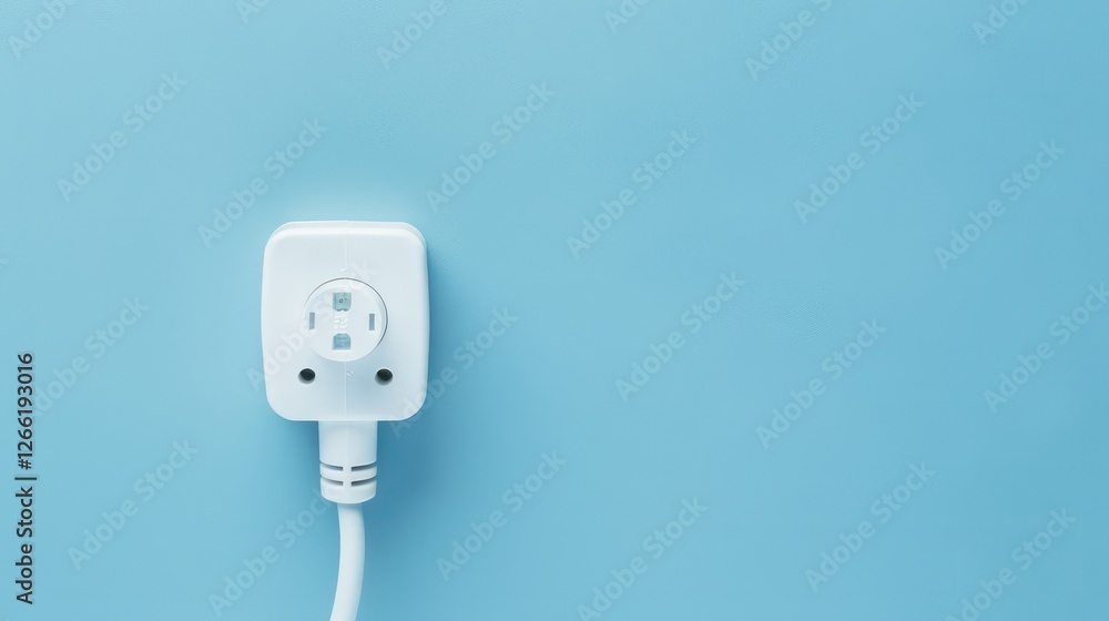 various models of electrical plugs with smooth plain background various models of electrical plugs with smooth plain background