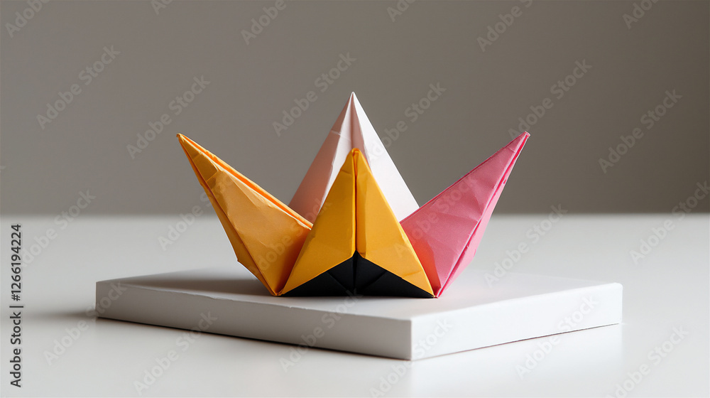 minimalist origami pyramid sculpture minimalist origami pyramid sculpture