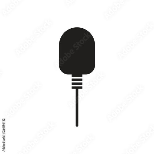 Illustration microphone clip with blank background