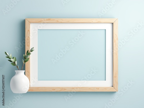 Elegant White Vase Holding Lush Green Plant Displaying Natural Beauty and Tranquility in Home Decor