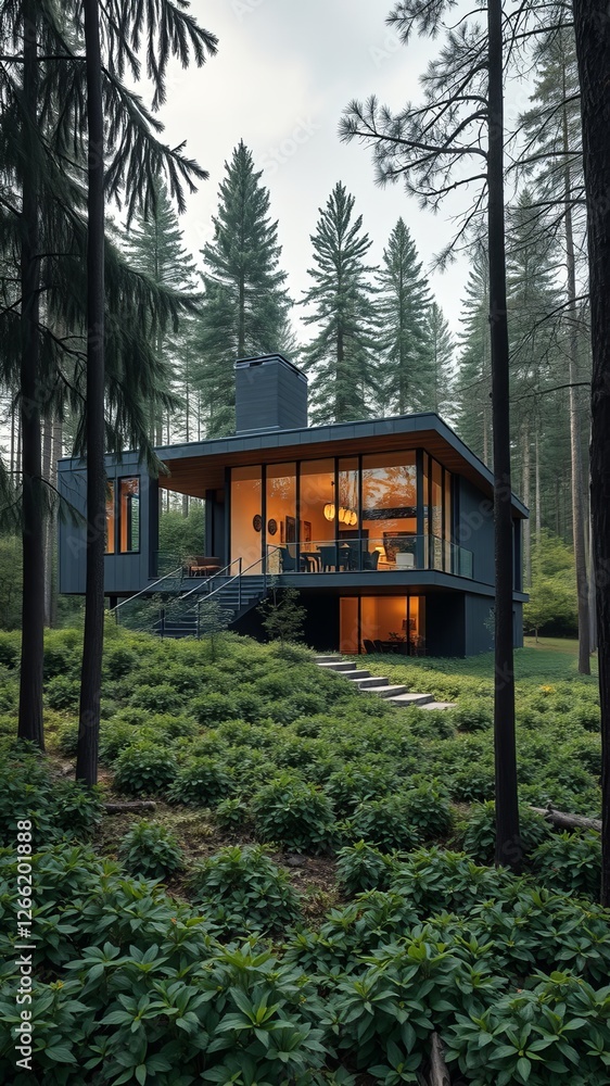 Charming House Nestled in Lush Green Woods Surrounded by Majestic Trees and Natural Serenity Charming House Nestled in Lush Green Woods Surrounded by Majestic Trees and Natural Serenity
