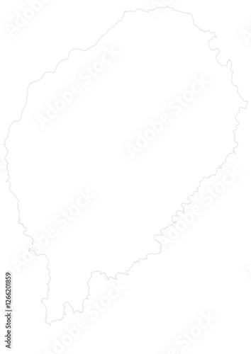 map of sao tome and principe with black and white color