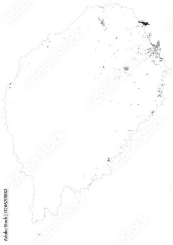 vector map of  buildings in sao tome and principe country with black and white color