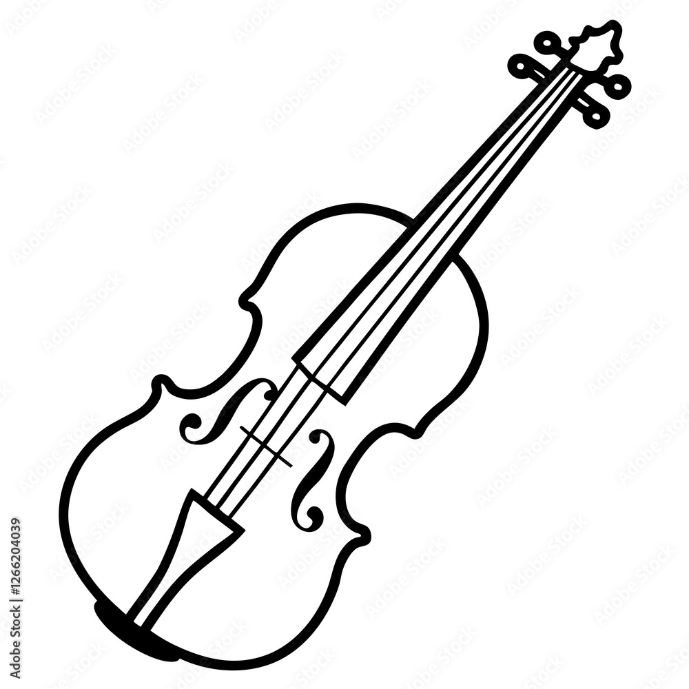 Obraz premium violin vector illustration